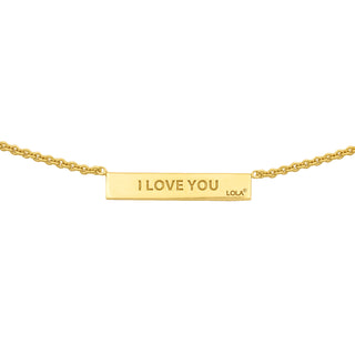 Lola Love Code 1-4-3 Gold Bar Necklace