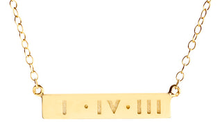 Lola Love Code 1-4-3 Gold Bar Necklace
