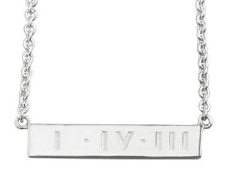 Lola Love Code 1-4-3 Silver Bar Necklace