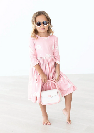Soft Pink Sun Twirl Dress