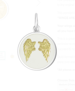 Lola Angel Wings Fly Gold Pendant