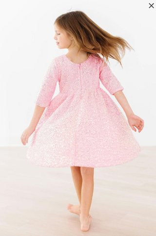 Bubblegum Pink Sequin Dress