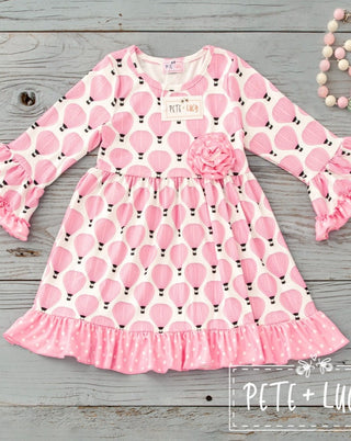 Pete & Lucy Toddler Pink Balloons Dress