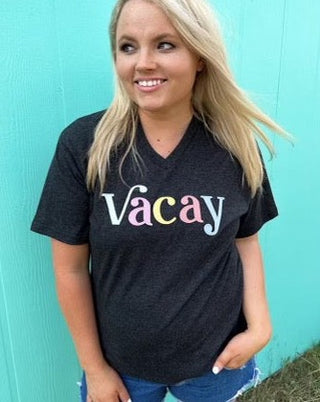 VACAY Patch T-Shirt V-Neck - online boutique 2022