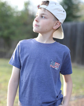 Youth American Flag Patch T-Shirt