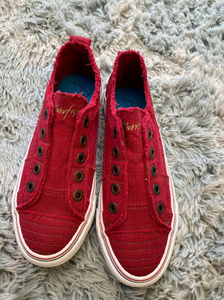JESTER RED HIPSTER SMOKED TWILL SHOE - online boutique 2022